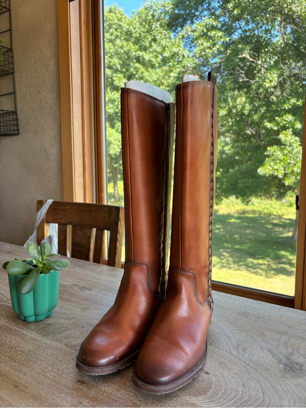 PIKOLINOS Women’s Tall Leather Boots - Chestnut Brown - Picture 4 of 9